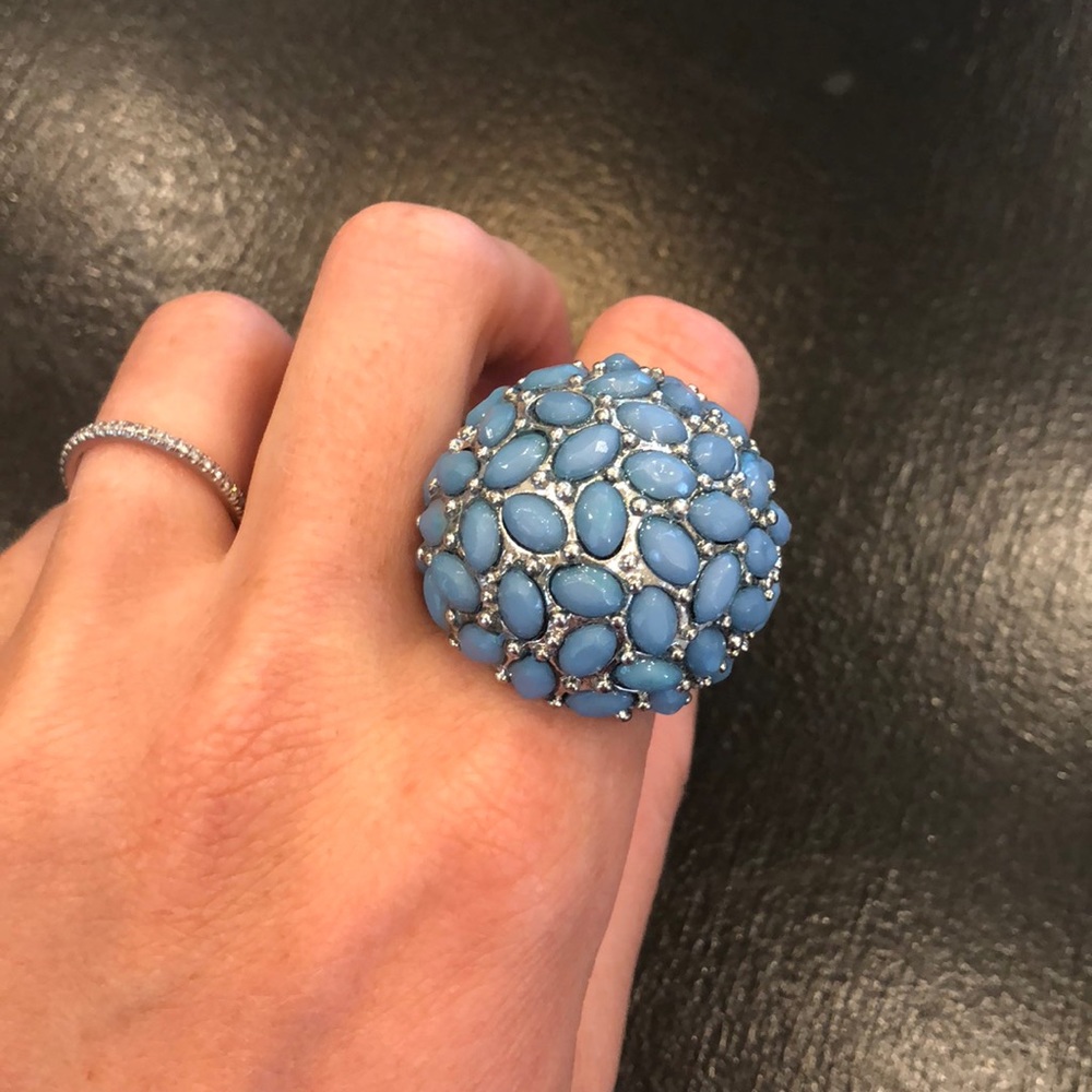 Blue and Silver Ring